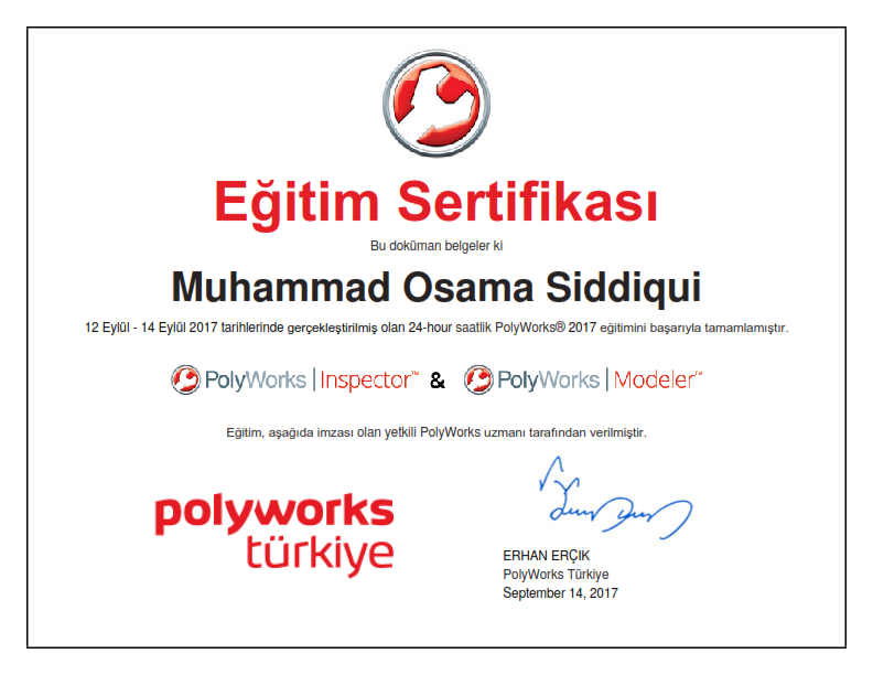 polyworks turkiy Certificate